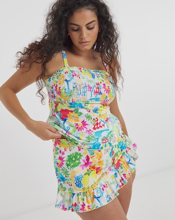 Positano Print Skirted Detail Bikini Brief