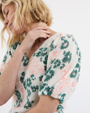 Printed Short Sleeve Jumper