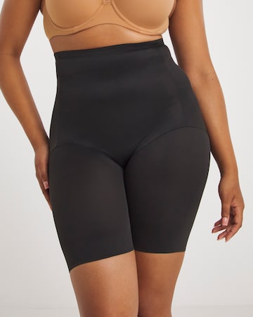 Naomi&Nicole Fuller Figure Firm Control Tummy Shaping HiWaist Thigh Slimmer Blk
