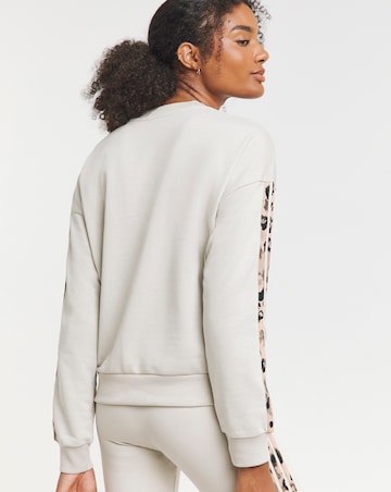 adidas Leopard Print 3 Stripe Sweatshirt