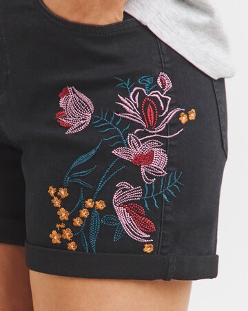Joe Browns Floral Embroidered Denim Shorts