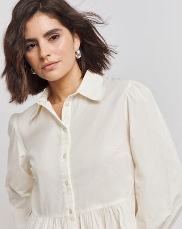 Pristine Dipped Back Smock Shirt