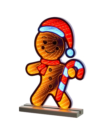 Three Kings 40cm Mr Gingerbread Infinity LED Christmas Light Figure