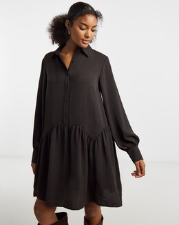 Chocolate Drop Hem Shirt Dress