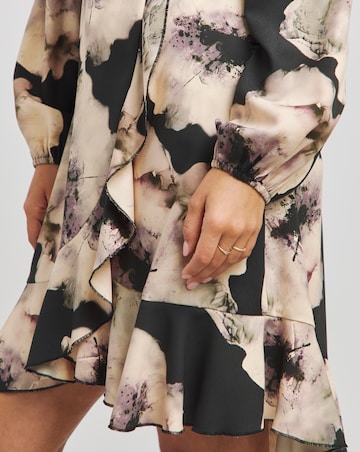 Flounce London Printed Woven Crepe Maxi Dress