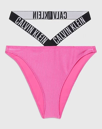 Calvin Klein Intense Power Rib High Leg Cheeky Bikini Bottom