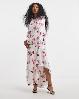 Flounce London Floral Shift Midaxi Dress