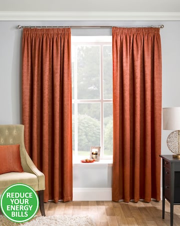 Matrix Light Filtering Textured Embossed Pencil Pleat Thermal Curtain