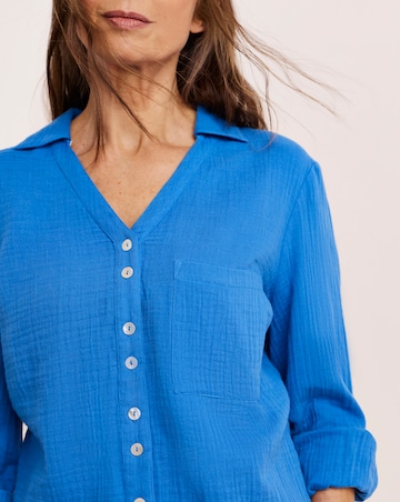 Julipa Longline Cotton Cheesecloth Shirt