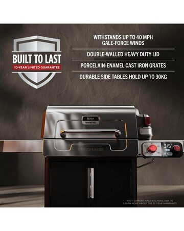 Ninja FlexFlame Outdoor Cooking System Barbecue PG301UK Black/ Silver