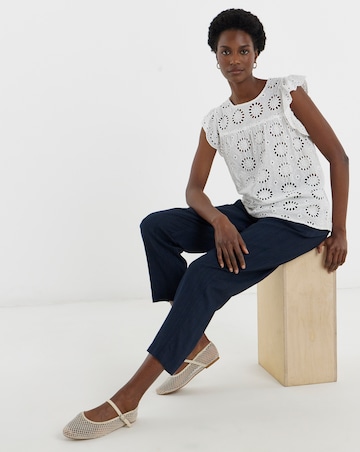 Linen Mix Tapered Trouser