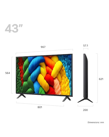 LG 43NANO80A6B 43in NanoCell AI 4K Smart TV