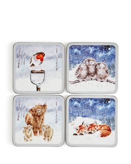 Wrendale Winter Skies Set of 4 Coasters