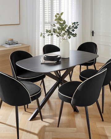 Brock Dining Table with 6 Camille Chairs