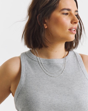 Black, White and Grey Pack of 3 High Neck Tank Tops