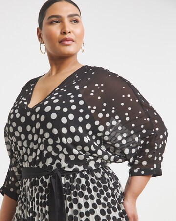 Joanna Hope Ombre Spot Pleated Dress