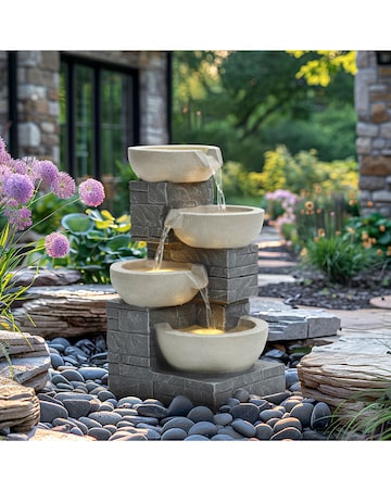 Charles Bentley 4 Tier Cascading Bowls Water Feature