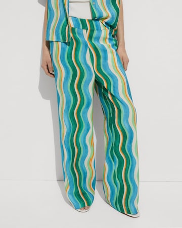 Mango Mykonos Wavy Stripe Trousers