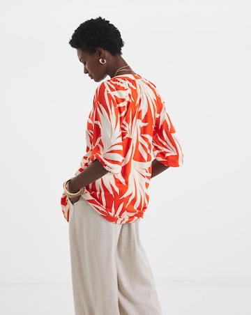 Button Through Printed Blouse
