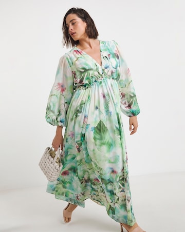 Joanna Hope Printed Maxi Volume Dress