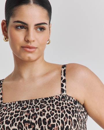 Shirred Bandeau Beach Jumpsuit
