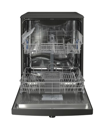 Indesit D2F HK26 B UK Full Size Dishwasher 14 Place Settings Black + Install