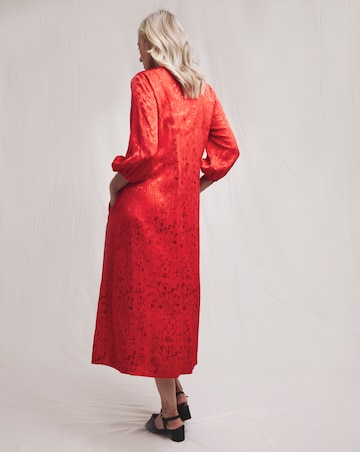 Julipa Floral Jacquard Midi Dress
