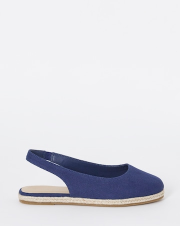 Sherelle Espadrille Flat Slingback Shoes - Wide Fit (E)