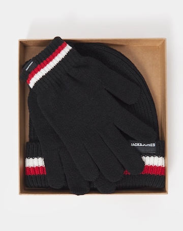 Jack & Jones Beanie & Gloves Giftbox - Black