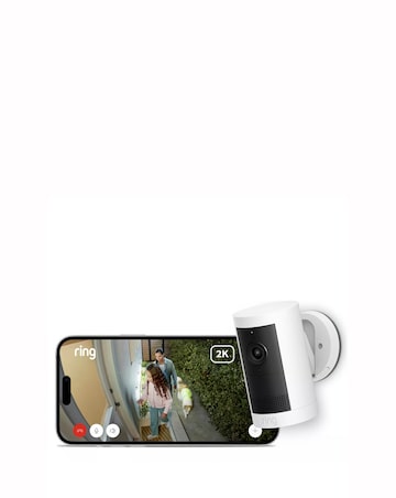 Ring Outdoor Camera Plus Battery - White