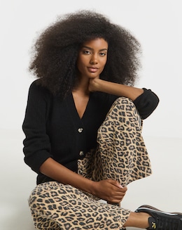 Cosy Yarn Black Boyfriend Cardigan