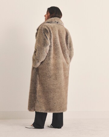 Simply Be Natural Faux Fur Maxi Coat