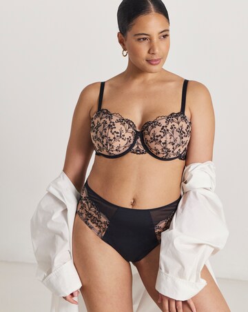 Pretty Secrets Penelope High Leg Knickers Black