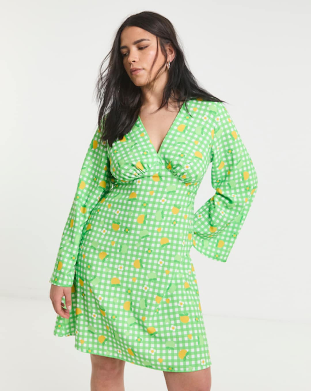 slim fit dress slacks Shimmer Skater Dress - Green