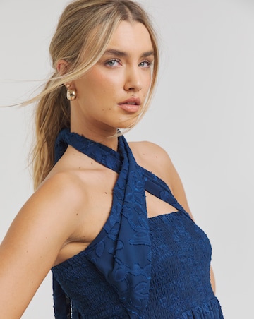Simpy Be Navy Multiway Jacquard Dress