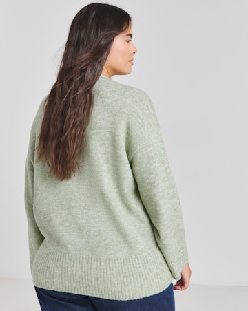 Simply Be Sage Crew Neck Knitted Jumper