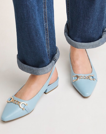 Susanna Slingback Shoe With Trim Wide E Fit