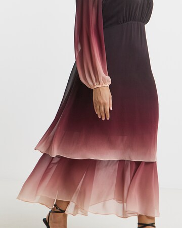 Joanna Hope Ombre Tiered Maxi Dress