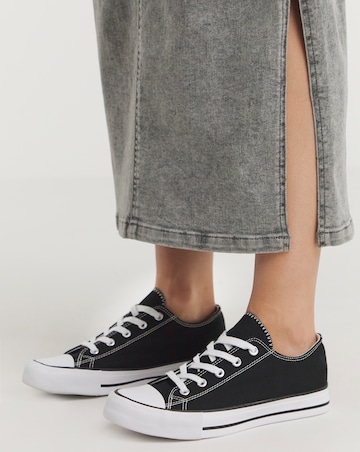 Nelly Chunky Canvas Trainers Wide E Fit
