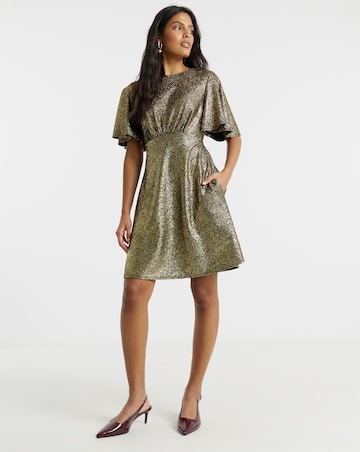 Twisted Wunder Ziggy Gold Mini Dress