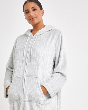 Pretty Secrets Zip Through Fleece Dressing Gown