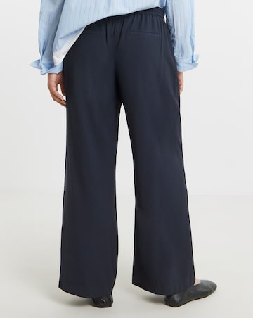 Simply Be Twill Drawstring Wide Leg Trousers