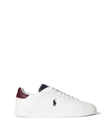 Polo Ralph Lauren Heritage Court Leather Trainers - White Multi