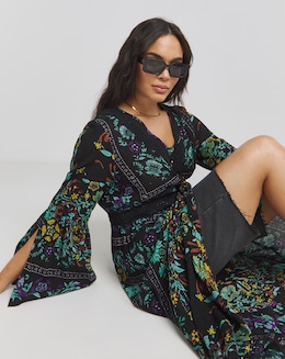 Joe Browns Marine Boho Crinkle Maxi Dress