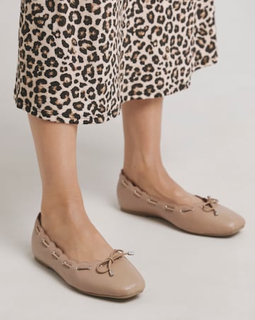 Euphoria Scalloped Edge Ballerinas - Extra Wide Fit (EEE)