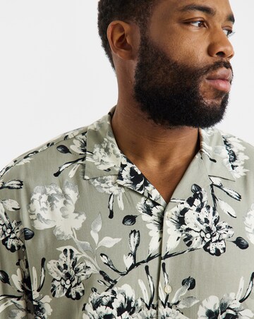 Jack & Jones Jeff Printed Resort Shirt - Green/Black