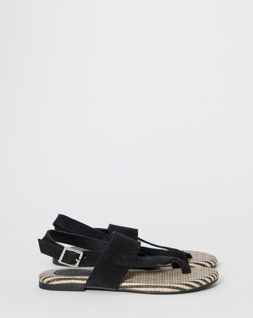 Catalina Suede Toe Post Sandals - Extra Wide Fit (EEE)