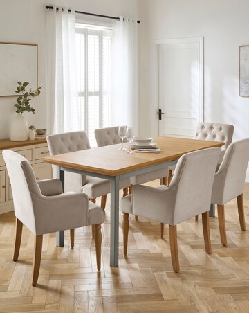 Ashford Extendable Dining Table with 6 Mae Chairs