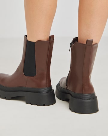 Cady Chunky Chelsea Ankle Boots - Wide Fit (E)