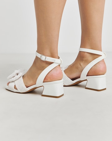 Monet Double Bow Low Block Heel Wide E Fit